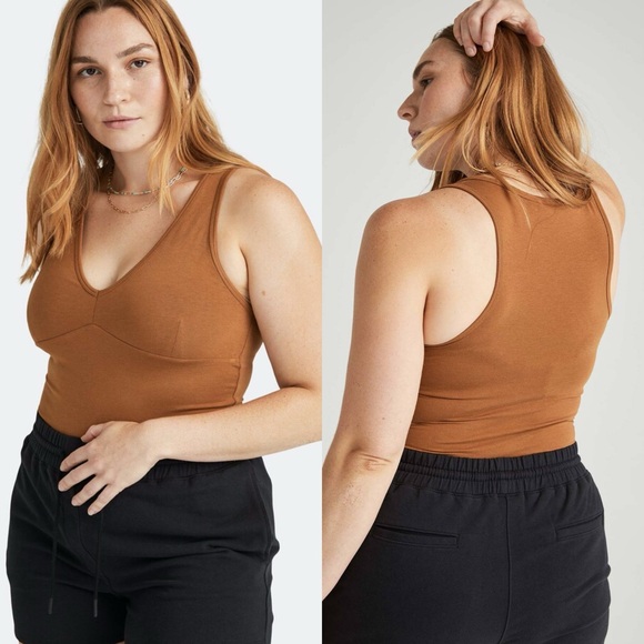 Richer Poorer | Women's Soft Stretch Modal V-Neck Bodysuit in Woodgrain Small - Picture 9 of 10